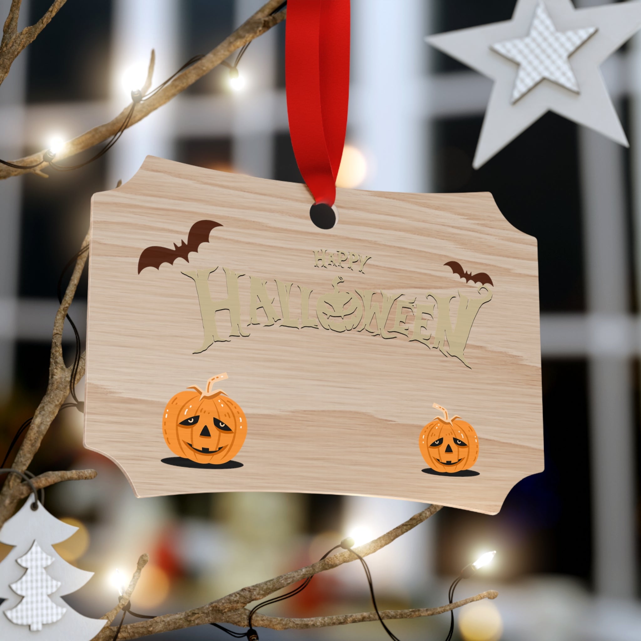 Happy Halloween with Pumpkin | Plywood Ornaments